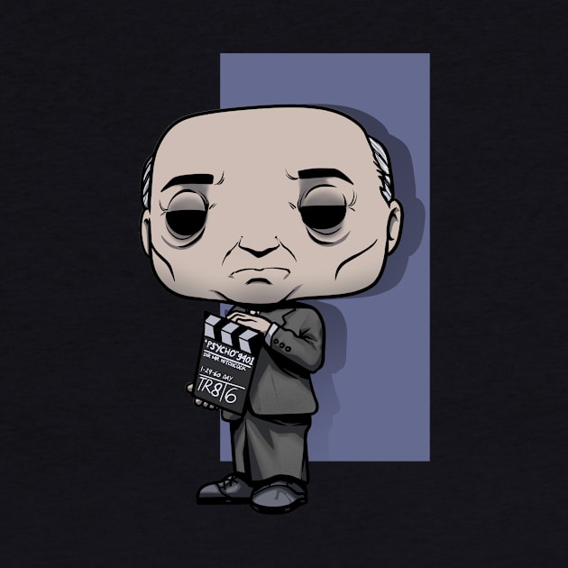 Alfred Hitchcock Cartoon Cute Horror Mysterious by ProjectX23Red